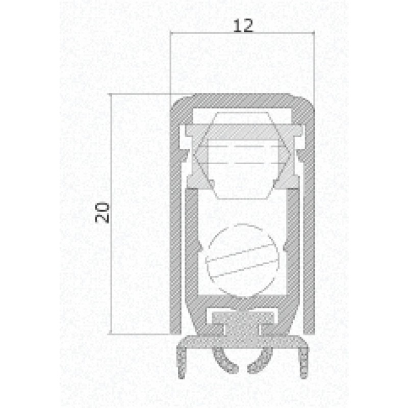 Draft Excluder for Doors Comaglio 1700 Mini Pressure Series Various Sizes