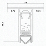 Draft Excluder for Doors Comaglio 1830 Pressure Series Various Sizes