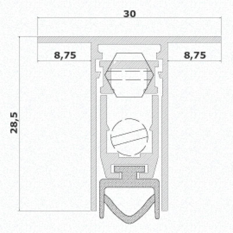 Draft Excluder for Doors Comaglio 1830 Pressure Series Various Sizes
