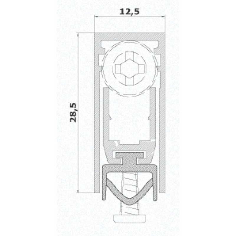 Draft Excluder for Doors Comaglio 470 Cheap Series Various Sizes