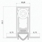 Draft Excluder for Doors Comaglio 520 Cheap Series Various Sizes