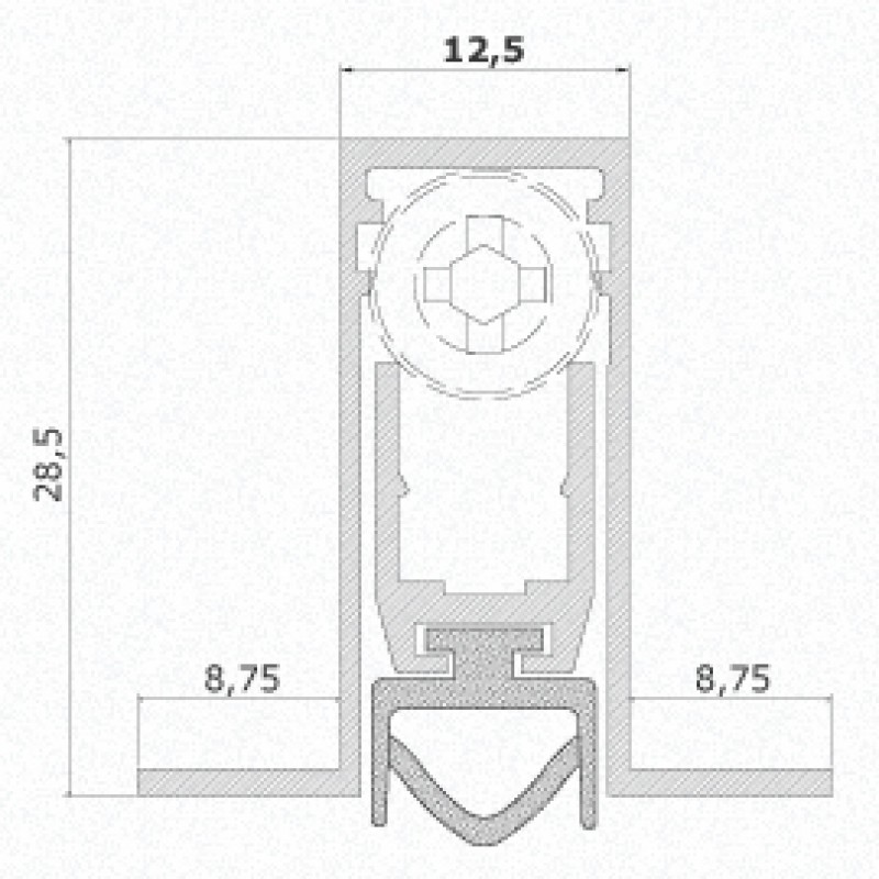 Draft Excluder for Doors Comaglio 520 Cheap Series Various Sizes