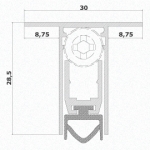Draft Excluder for Doors Comaglio 540 Cheap Series Various Sizes