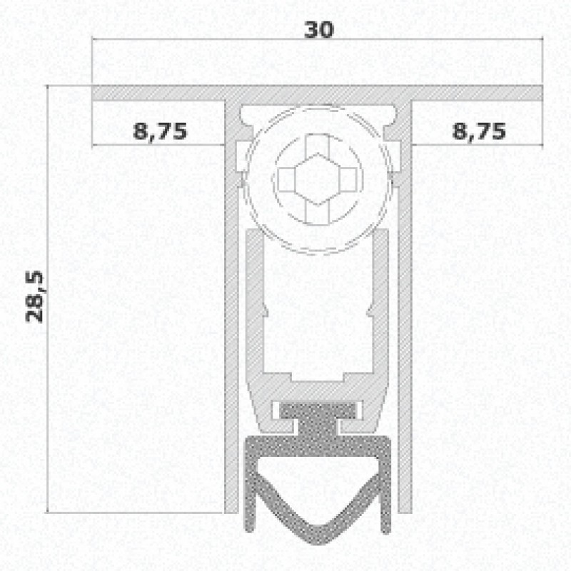 Draft Excluder for Doors Comaglio 540 Cheap Series Various Sizes