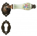 Paris Galbusera Porcelain and Iron Door Handle Made in Italy