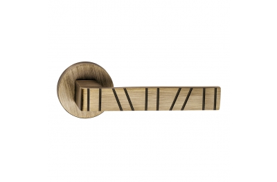 Paris Series Fashion forme Door Handle on Round Rosette Frosio Bortolo With Stripes Texture