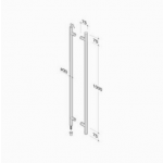pba 200C-YE Pull Handle with Lock in Stainless Steel AISI 316L