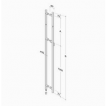 pba 200C-Y Pull Handle with Lock in Stainless Steel AISI 316L