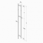 pba 200C Pull Handle with Lock in Stainless Steel AISI 316L