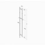 pba 200C Pull Handle with Lock in Stainless Steel AISI 316L