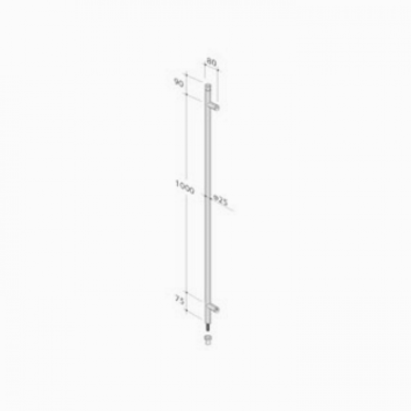pba 200C-V Pull Handle with Lock in Stainless Steel AISI 316L