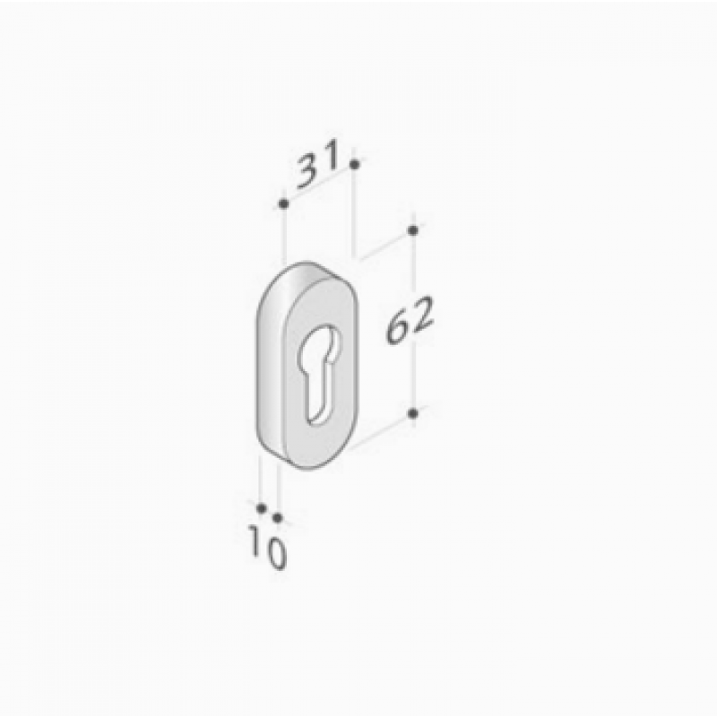 pba 2001.IT.Y Pair of Rectangular Nozzle in Stainless Steel