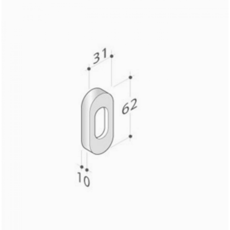 pba 2001.IT.Y Pair of Rectangular Nozzle in Stainless Steel