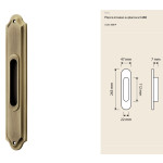 Recessed Plate for Sliding Door Beta Linea Calì Classic Style