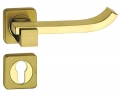 Plus Up Brass Door Handle on Square Rosette Fashion Line PFS Pasini