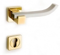Plus Up Corian White Door Handle on Square Rosette Fashion Line PFS Pasini