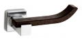 Plus Up Wenghe Wood Door Handle on Square Rosette Fashion Line PFS Pasini