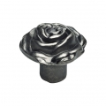 Classic Cabinet Knob Linea Calì Rose PB with Aged Iron Brass Finishing
