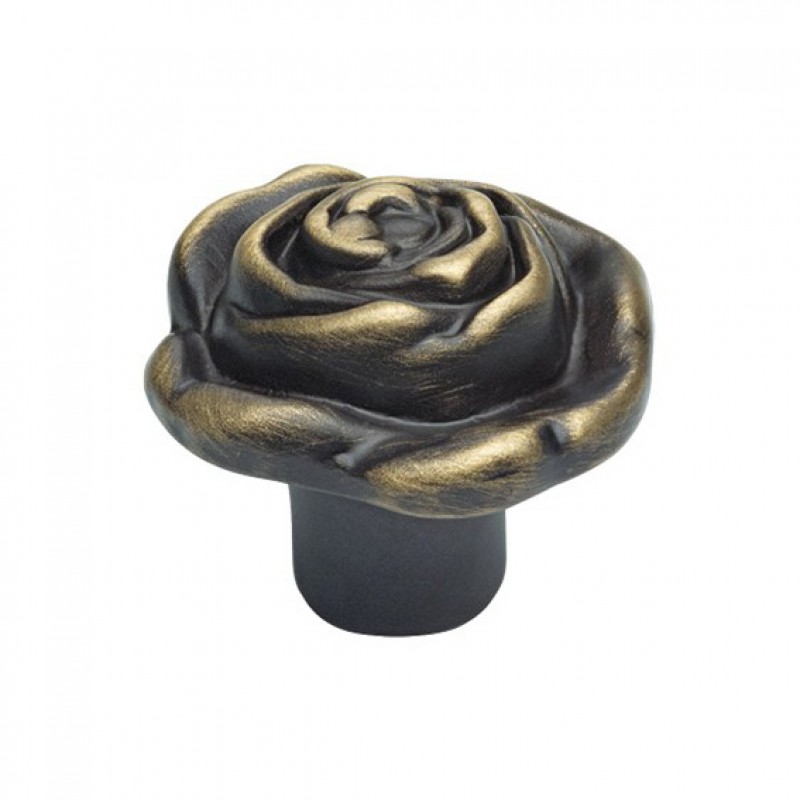 Classic Cabinet Knob Linea Calì Rose PB with Matt Bronze Finishing