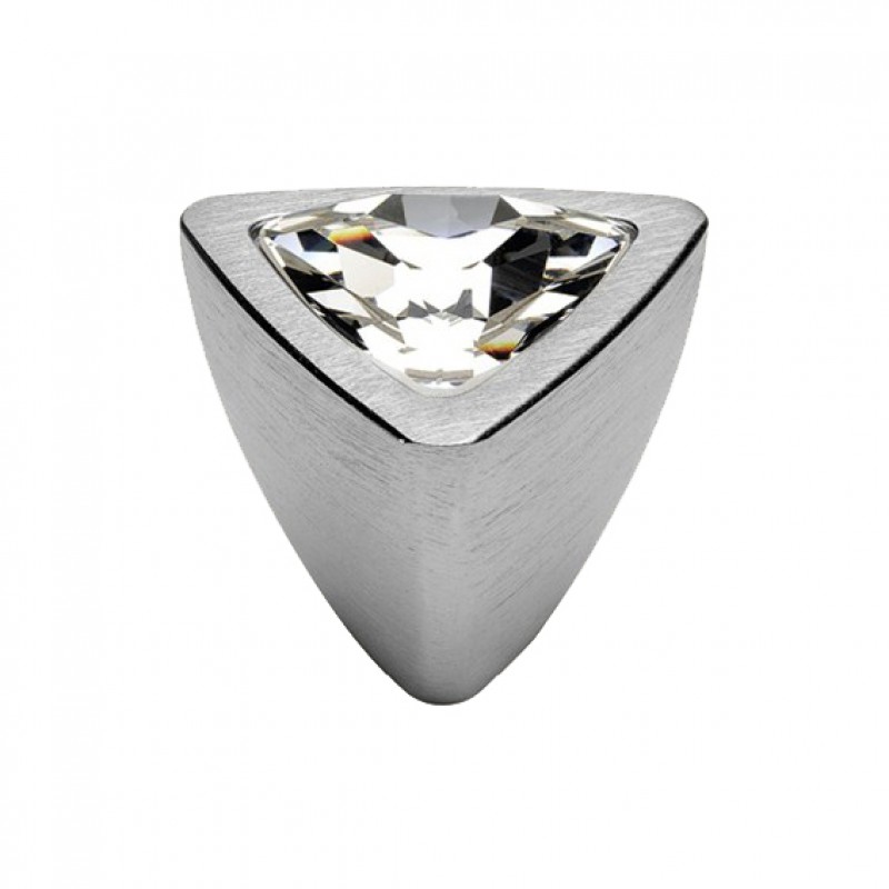 Furniture Knob Linea Calì Crystal 324 PB CS with Swarowski Satin Chrome