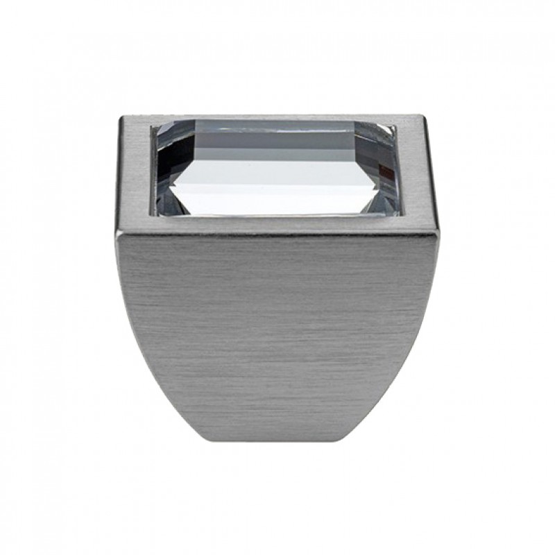 Furniture Knob Linea Calì Elios Crystal PB with Swarowski® Satin Chrome