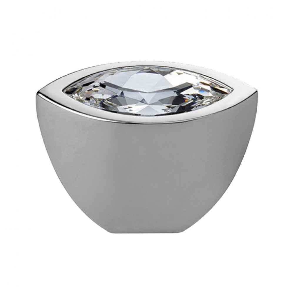 Furniture Knob Linea Calì Elipse Crystal PB with Swarowski® Polished Chrome