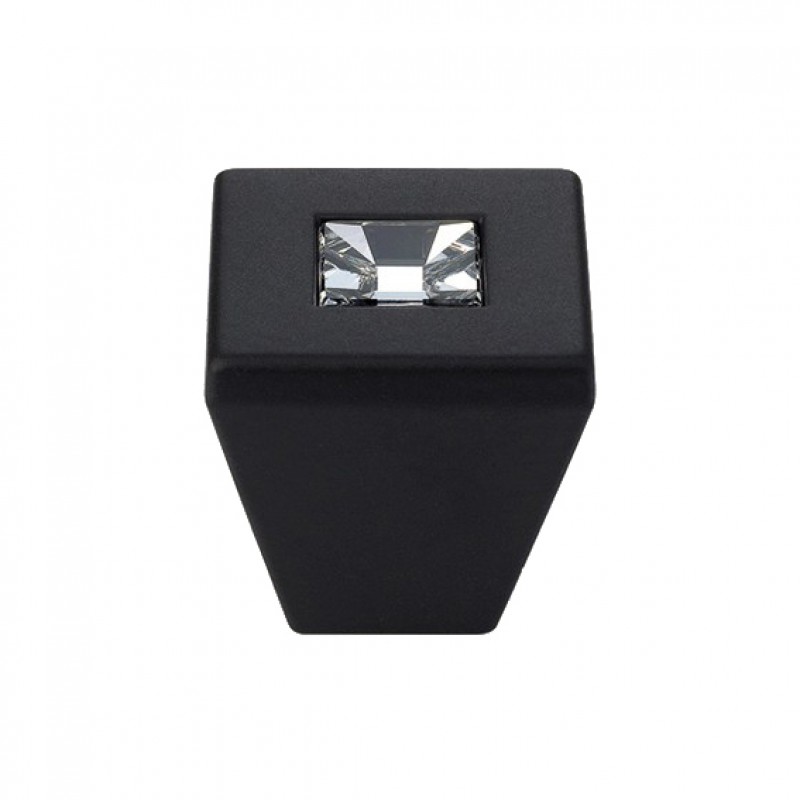 Furniture Knob Linea Calì Reflex PB with Swarowski® Matt Black