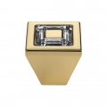Cabinet Knob Linea Calì Ring Crystal PB with Swarowski® Gold Plated