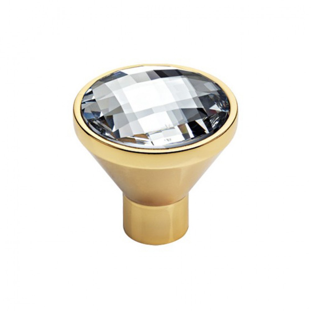 Cabinet Knob Linea Calì Veronica PB with Swarowski® Gold Plated