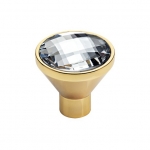 Cabinet Knob Linea Calì Veronica PB with Swarowski® Gold Plated