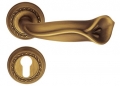 Princess Classique Pasini Brass Door Handle with Rosette and Escutcheon Plate