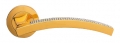 Profilo Mesh Gold Plated Door Handle on Rosette Linea Calì Crystal
