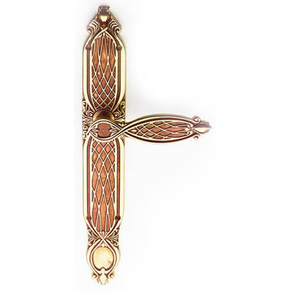 Antique Style Galbusera Door Handle with Plate