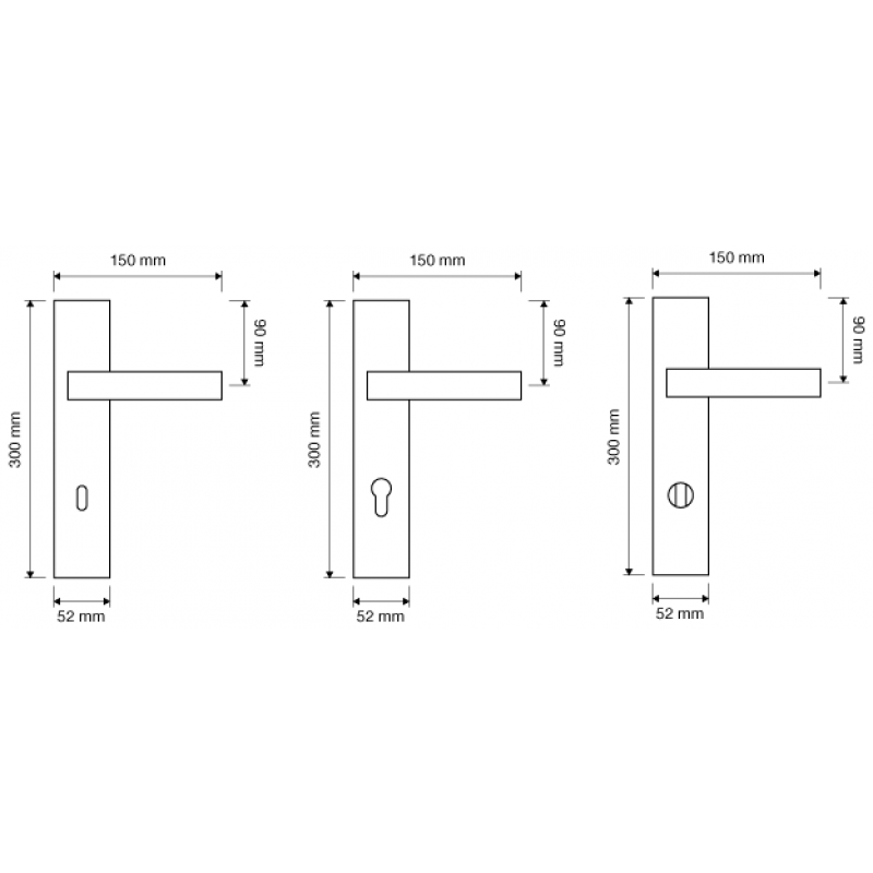 Reflex Door Handle on Plate Linea Calì Crystal