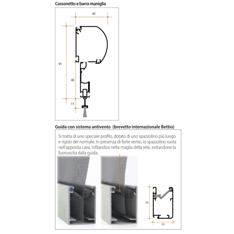 Revolux by Bettio Standard Click-Clack 40 with windproof Vertical Spring