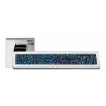Riflesso Blue Rocks Door Handle on Rosette Linea Calì Crystal