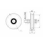Wheel Round Groove 1 Bearing Sliding Gate Combiarialdo