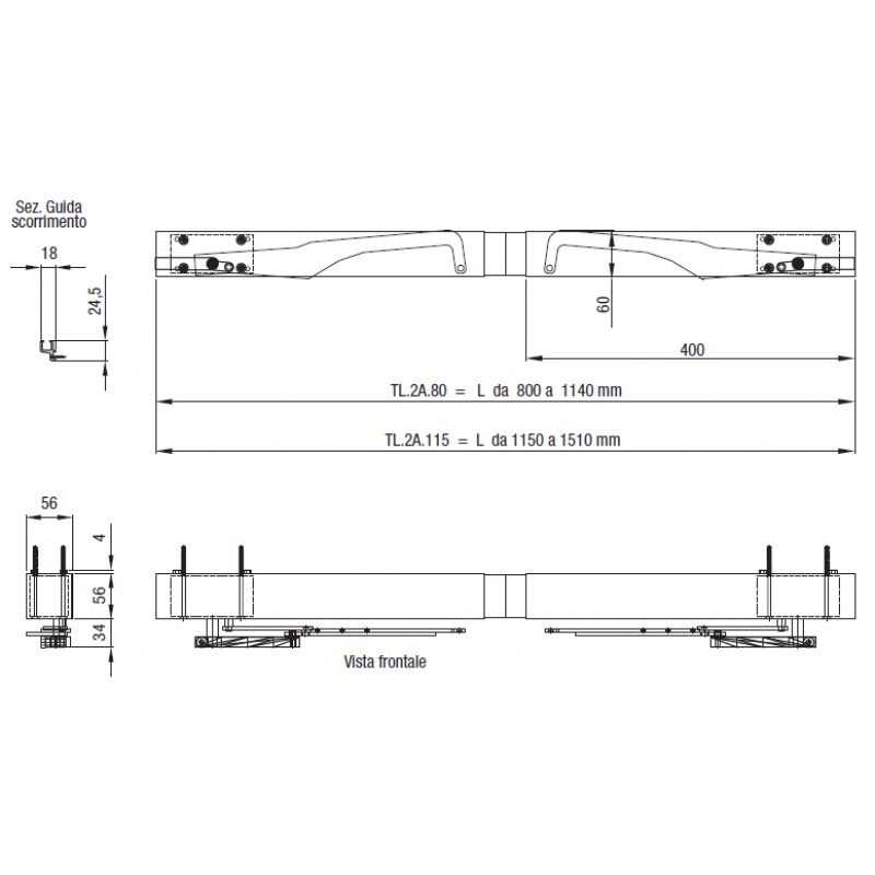 S TEL Single Shutter 230Vac Chiaroscuro Automation for Swing Shutters