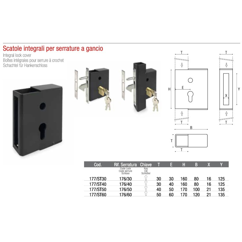 Cover Boxes for Hook Locks Integral Model for Sliding Gates