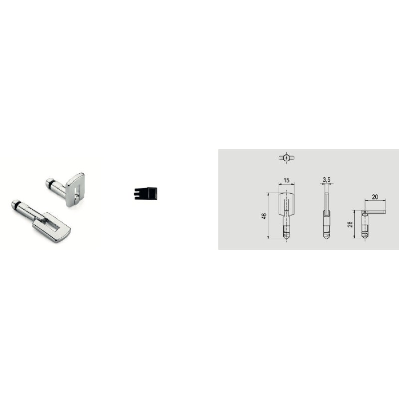 Lock for Sliding Wooden Doors with Driver Reguitti S01SR50T