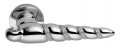 Shell Mesh Polished Chrome Door Handle on Rosette Linea Calì Crystal