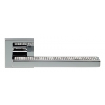 Sintesi Mesh Polished Chrome Door Handle on Rosette Linea Calì Crystal