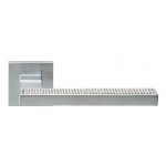 Sintesi Mesh Satin Chrome Door Handle on Rosette Linea Calì Crystal