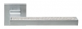 Sintesi Mesh Satin Chrome Door Handle on Rosette Linea Calì Crystal