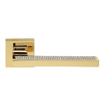 Sintesi Mesh Gold Plated Door Handle on Rosette Linea Calì Crystal