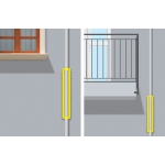 Barrier Anti Intrusion Rainbow Grimpo Bollard with Spikes for Balcony or Terrace