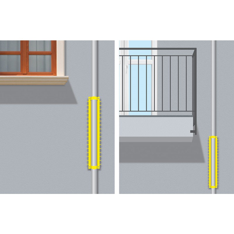 Barrier Anti Intrusion Rainbow Grimpo Bollard with Spikes for Balcony or Terrace