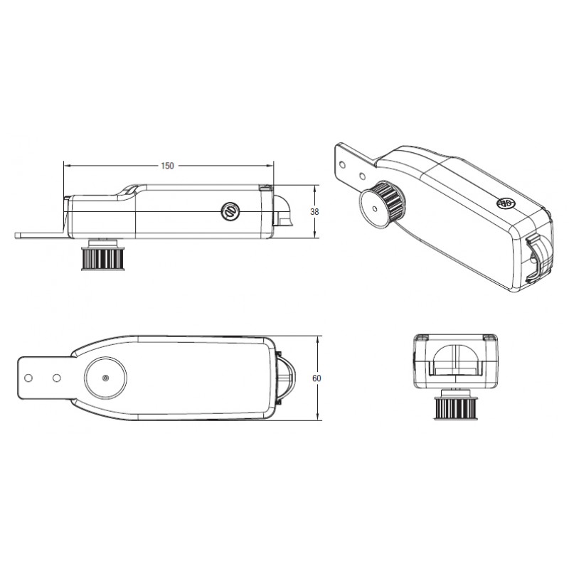 Slide 80 230Vac Chiaroscuro Automation Kit for Sliding Shutters Max 160Kg