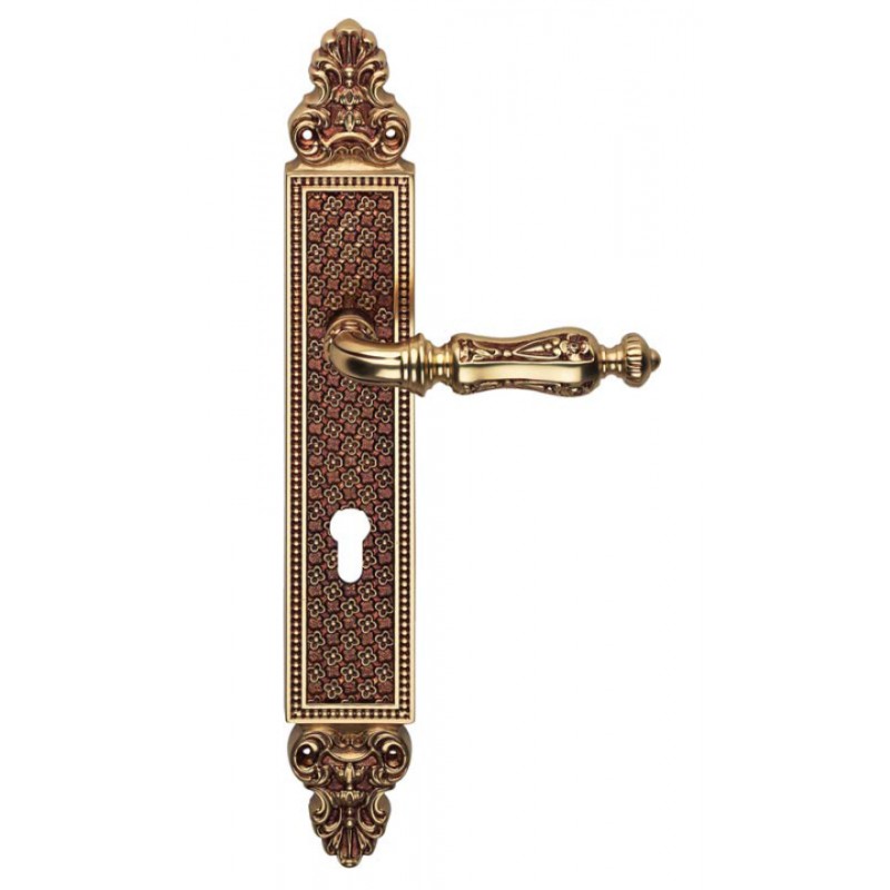 Soleil Door Handle on Plate Linea Calì Vintage
