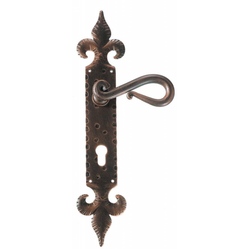 Antique Style 2 Galbusera Door Handle with Plate